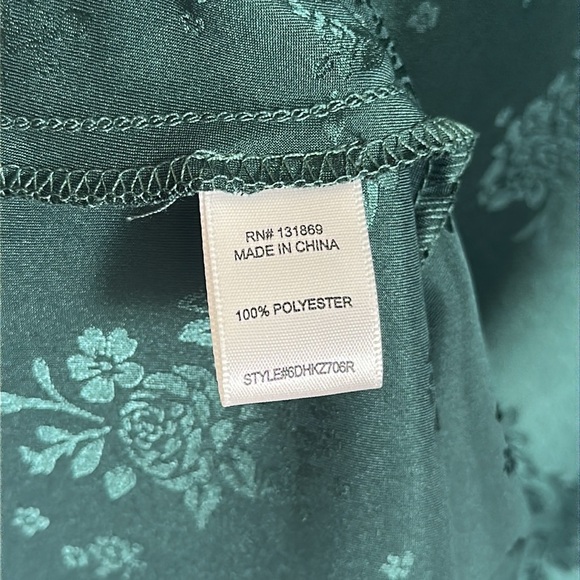 Inspired Hearts Cowl Neck Floral Midi emerald green Dress Size XL - Picture 8 of 11